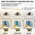 thumbnail image 5 of StarBay 24" Ceiling Fan with Light, Remote Control, Modern Chandelier, Strong Heat Dissipation, Copper Motor, Acrylic Lampshade, LED Light Fixture for Bedroom, Living Room, 5 of 12