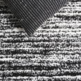 thumbnail image 6 of SAFAVIEH Rumi Barrett Striped Polyester Shag Area Rug, Black/Ivory, 6'7" x 6'7" Square, 6 of 7