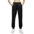 thumbnail image 1 of Bmnmsl Women Pants Color Blocking Buttoned Side Split High Waist Pants, 1 of 5