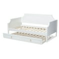 thumbnail image 6 of Baxton Studio Mariana Classic and Traditional White Finished Wood Twin Size Daybed with Trundle, 6 of 12