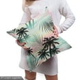 thumbnail image 4 of Ambesonne Hawaii Fabric by the Yard Upholstery, Summer Palm Trees Fern, 2 Yards, Multicolor, 4 of 4