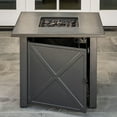 thumbnail image 3 of Hanover Naples 40,000 BTU Outdoor Gas Fire Pit | 30" Square Ceramic-Tile Fire Pit Table with Burner Cover and Fire Glass | Concealed Tank Storage with Easy-Access Door | NAPLES1PCFP, 3 of 14