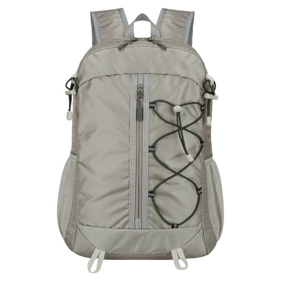 Hvmvliv Foldable Hiking Backpack Lightweight Foldable Backpack for Men and Women Large Capacity Outdoor Sports Travel Hiking Sackpack Gray