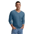 thumbnail image 3 of GIRUNS Men's V Neck Sweater Slim Fit Lightweight Long sleeve Sweatshirts Soft Casual Pullover Sweater For Men, 3 of 5