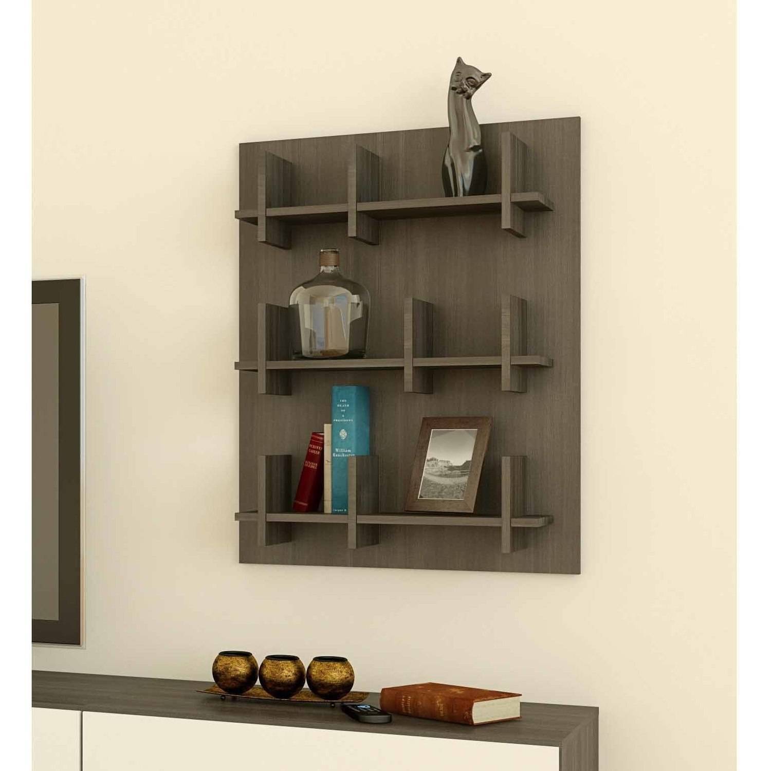 Nexera Allure Bookcase Wall Panel, Ebony
