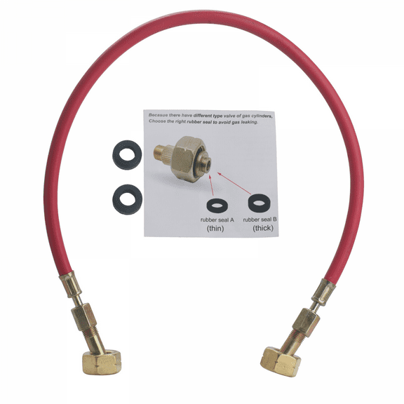 Gas Cylinder Assembly Refill Adapter & Hose - Replacement for Small Propane Tanks