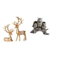 thumbnail image 1 of Escultura de ciervo, estatua, figuritas, adorno de animal de mesa, artesanía de resina, reno, pareja, amante, figuritas de búho, estatua artificial ad, 1 of 8