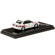 DieCast Mitsubishi Lancer RS Evolution III RHD (Right Hand Drive) Scortia White with Red Rally Stripes 1/64 Diecast Model Car by Hobby Japan