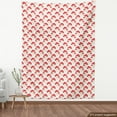 thumbnail image 3 of Ambesonne Mushroom Fabric by the Yard Upholstery, Cartoon Style Amanita, 2 Yards, Cream Red, 3 of 4