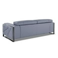 thumbnail image 3 of Titan Furnishings Modern Genuine Italian Leather Sofa in Light Blue, 3 of 8