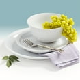 thumbnail image 4 of Tabletops Gallery 12 Piece Farmhouse White Stoneware Dinnerware Set, Service for 4, 4 of 6