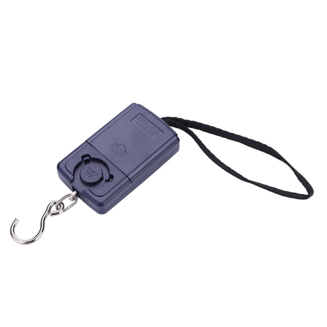 40kg Digital Hanging Scale with Hook, 3 Buttons, LCD Display for Fishing, Retail, Delivery, Power Saving Function, Clear