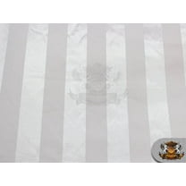 Satin Glossy Stripe Fabric WHITE / 58" Wide / Sold by the yard