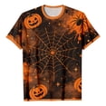 thumbnail image 4 of Halloween Shirts for Men Halloween Pumpkin Graphic Tees Short Sleeve Crewneck Funny Halloween Costumes Tops, 4 of 5