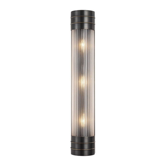 Alora Lighting WV348224UBPG Willard 3 Light 25" Tall Wall Sconce - Urban Bronze / Clear