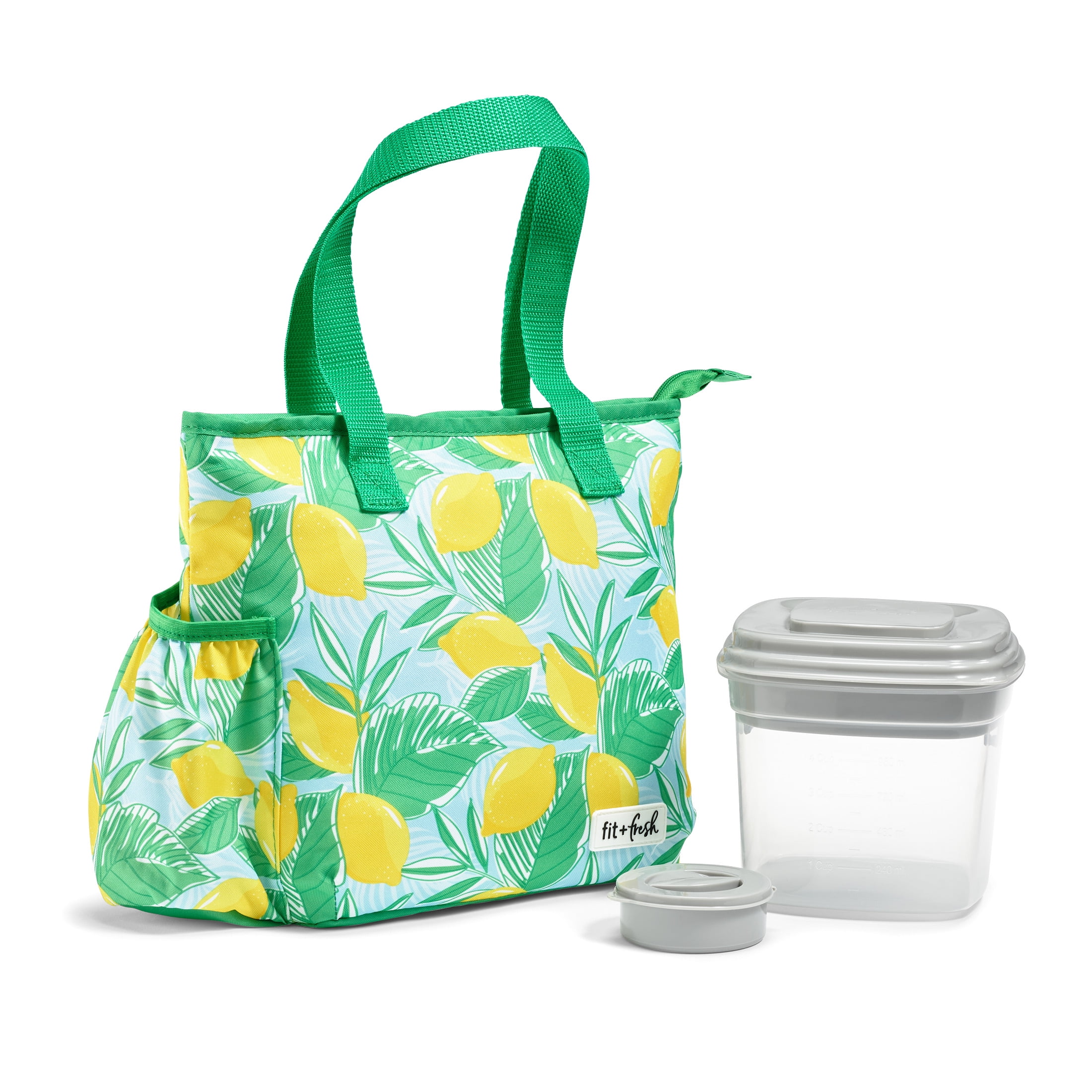picnic Cooler Bag school beach Insulated Lunch Box work Fit & Fresh Minneola Lunch Bag with Six Containers office Dot Thermal Lunch Bag Women Tote Bag Soft Liner Lunch Bag for women