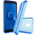 thumbnail image 3 of for 5" Alcatel X1 Premium Clear Crystal Designed Flexible Soft Poly-Carbonate TPU Protective Impact Resistant Extra Hybrid Slim Thin Lightweight Rubber Shockproof Bumper Rubber Phone Case Blue, 3 of 4