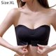 thumbnail image 2 of Sujetador de elevación con hebilla frontal sin tirantes de lencería para mujer, sujetador bandeau push up invisible antideslizante - Negro, 2 of 6