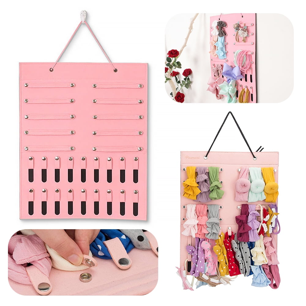 Baby Girl Headbands Storage Holder, Newborn Headbands and Bows Hanging Organizer