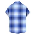 thumbnail image 4 of Guluxicc Men's Plaid Lounge Shirts Button Down Collared Short Sleeve Summer Casual Tops for Everyday Outfits, 4 of 6