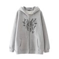 thumbnail image 1 of Dark hip-hop gótico Harajuku Y2k estampado de araña cremallera Sudadera con capucha hombres y mujeres Harajuku chaqueta sudadera, 1 of 5