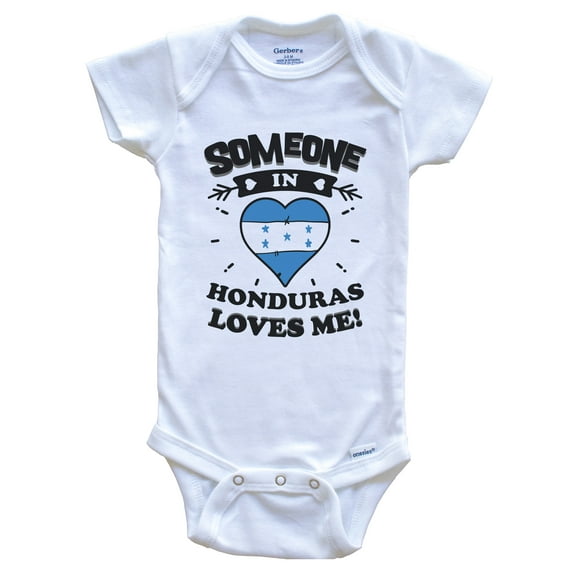 Someone In Honduras Loves Me Honduran Flag Heart Baby Bodysuit