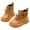 C53/Yellow, variant on XIYON Boys Boots For Toddler Boys And Girls' Spring And Autumn Short Boots English Style Children's Leather Boots Fashionable Boots 15-18 Months