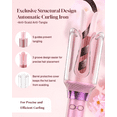 thumbnail image 4 of RACCOMB Rotating Curling Iron, Automatic Petal Curling Iron for Shiny & Effortless Curls, Dual Voltage Curling Iron & Lightweight for Travel, 230℉-415℉, Pink, 4 of 7