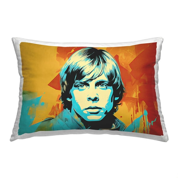 Stupell Industries Abstract Pop Culture Face Decorative Printed Throw Pillow, 14 x 20