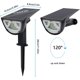 thumbnail image 5 of Luces solares para jardín al aire libre, 2 en 1, luces solares de jardín, 43 luces LED, Ip65, resistente al agua, sensor de luz solar, luces solares de jardín para árboles, arbustos, senderos de jardín (2 unidades) Sailing Electrónica, 5 of 5