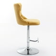 thumbnail image 3 of JHSLAJ Golden Swivel Velvet Barstools Adjusatble Seat Height from 25-33 Inch, Modern Upholstered Bar Stools with Backs Comfortable Tufted for Home Pub and Kitchen Island（Green,Set of 2）, 3 of 10