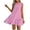 A124 Pink, variant on Polka Dot Mini Dress for Women Crewneck Sleeveless Elegant Tiered Hem Summer Sundress Breathable A Line Flowy Beach Vacation Dresses XXL