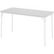 thumbnail image 1 of 4 ft heavy-duty gris folding mesa con pu leather metal frame portable para indoor/outdoor party banquet picnic camping y wedding, 1 of 7