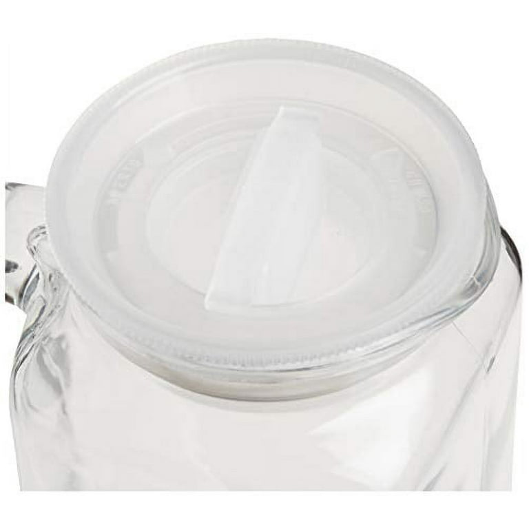 Frigorello Clear Glass Qt Refrigerator Juice Milk Bottle Italy White  Plastic Lid