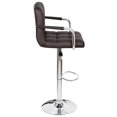 thumbnail image 3 of vidaXL Bar Stools 2 pcs Brown Faux Leather, 3 of 5