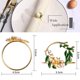 thumbnail image 2 of Anillo de Servilleta Anillos de Servilleta de Flor de Perla Dorada Juego de 12 Servilleteros de Metal para la Decoración de la Mesa de la Cena Del Banquete de Boda, 2 of 5
