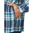 thumbnail image 2 of Wrangler Men's Heavyweight Plaid Sherpa Lined Shirt Jacket, 2 of 6