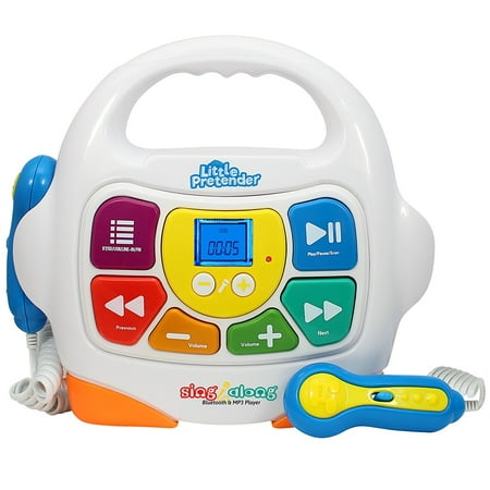 Kids Karaoke Machine - Sing Along MP3 Music Player with 2 Microphones - Plays Music via Bluetooth, SD, USB, Aux &FM (Best Way To Play Music In Car Without Aux)
