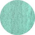 thumbnail image 1 of Ahgly Company Indoor Round Abstract Turquoise Blue Contemporary Area Rugs, 8' Round, 1 of 4