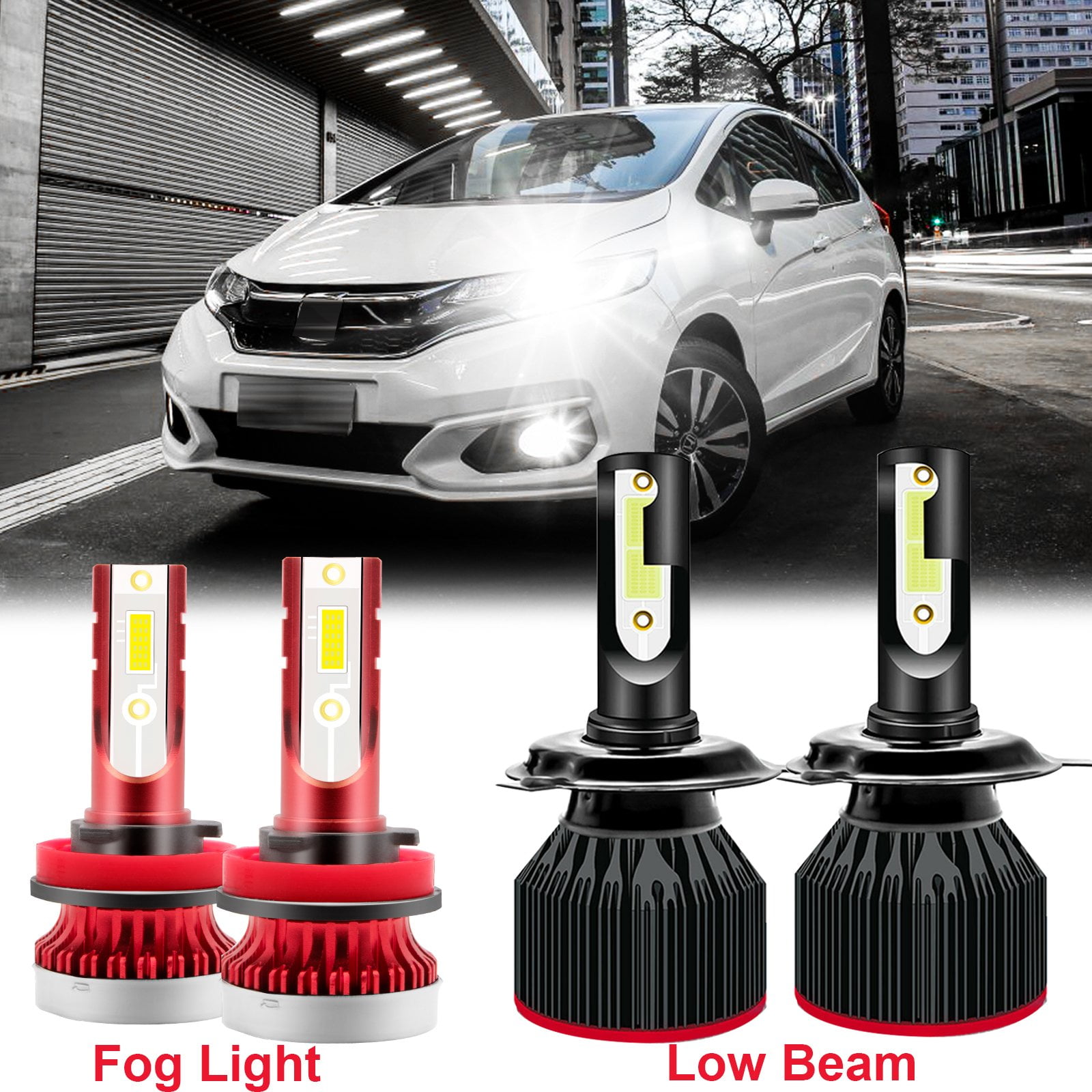 Headlight Bulb & Socket For Honda Fit HRV Insight 2000-2017 Low & High Beam
