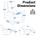 thumbnail image 2 of CARZZI Massage Chair Recliner with Heat, Swivel Rocking Chair Recliner with High Back, Manual Lazy Boy Recliners for Adults,Small Recliner Chair for Small Spaces, Living Room Bedroom, Fabric (Orange), 2 of 7