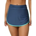 thumbnail image 4 of Charmo Womens Swim Skirt with Built-in Shorts V Slit Sporty Swimsuit Bottom, 4 of 7