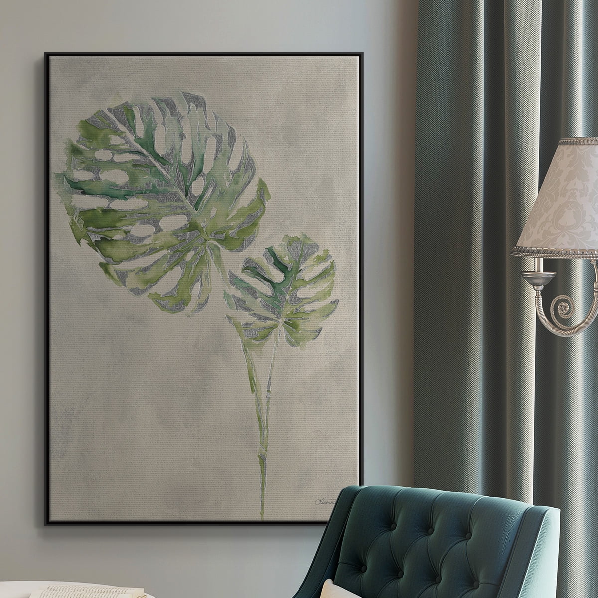 Fresh Unfolds III Framed Premium Gallery Wrapped Canvas - Ready to Hang - 17 x 25 - Black Floating Frame