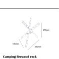thumbnail image 4 of Foldable Campfire Wood Holder Firewood Rack Ventilation Burners Auxiliary Frame, 4 of 8