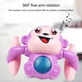 thumbnail image 4 of Juguetes De Monos Que Caen Juguetes eléctricos para bebés Fun Voice Control Tumbling Monkey Light Music (Rosa-violeta), 4 of 6