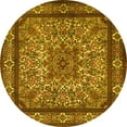 thumbnail image 1 of Ahgly Company Indoor Round Persian Yellow Traditional Area Rugs, 7' Round, 1 of 4