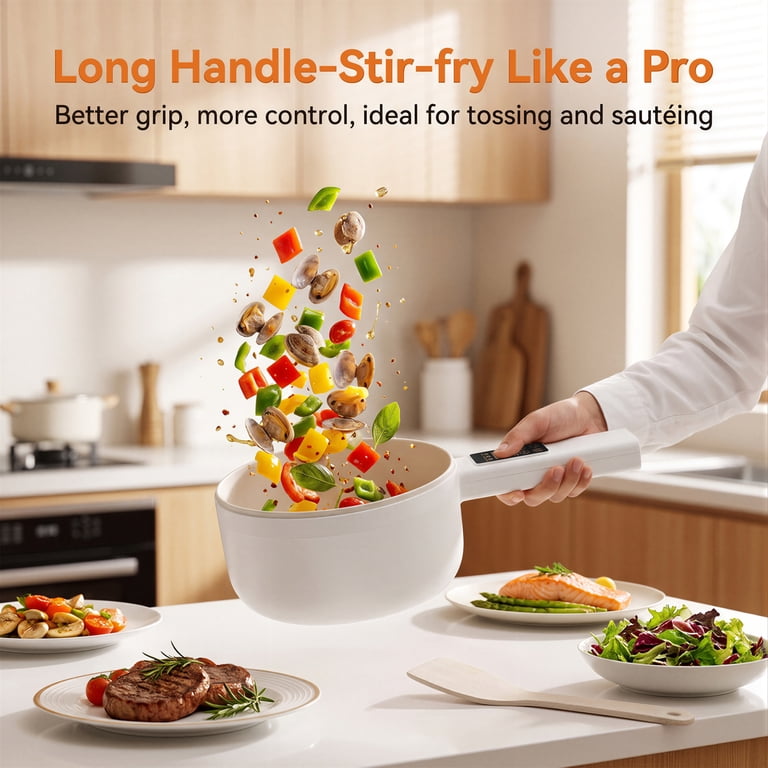 Suodoka Smart Electric Hot Pot, 2 Qt, White with Touch Screen photo 6