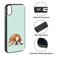 thumbnail image 2 of WIRESTER Shockproof Soft Rubber Cover Case for Apple iPhone XR 6.1", English Bulldog Dog Lying Down Looking Up On Aero Blue Background, 2 of 5