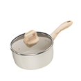 thumbnail image 1 of Sartén para leche, olla para salsa, ollas para cocinar gachas, calentador de mantequilla multiusos, olla para sopa 18 cm con tapa de vidrio, 1 of 9