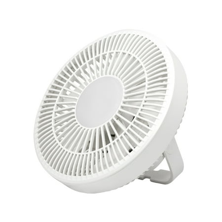 

Outdoor Camping Air Cooler Fan with LED Lamp Remote Control USB Rechargeable Ceiling Fan 3 Gear Wall Ventilador-White